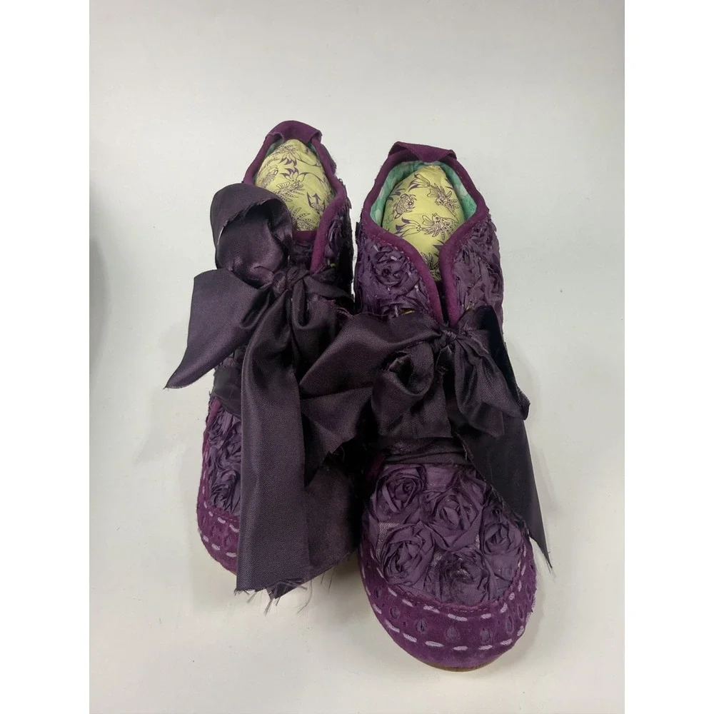 NEW Irregular Choice Abigail's Party Purple EU37 / US7 Original Box Heel Flower